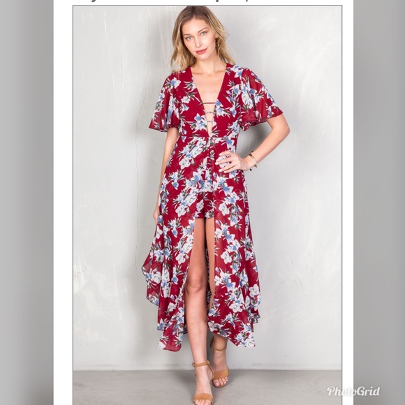 Last one!! Make an offer! Maxi floral romper small - Picture 2 of 7